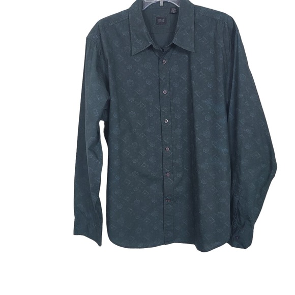 Guess by Marciano Other - Guess by Marciano Men's Green Button Down Long Sleeve Shirt Collared Size XL